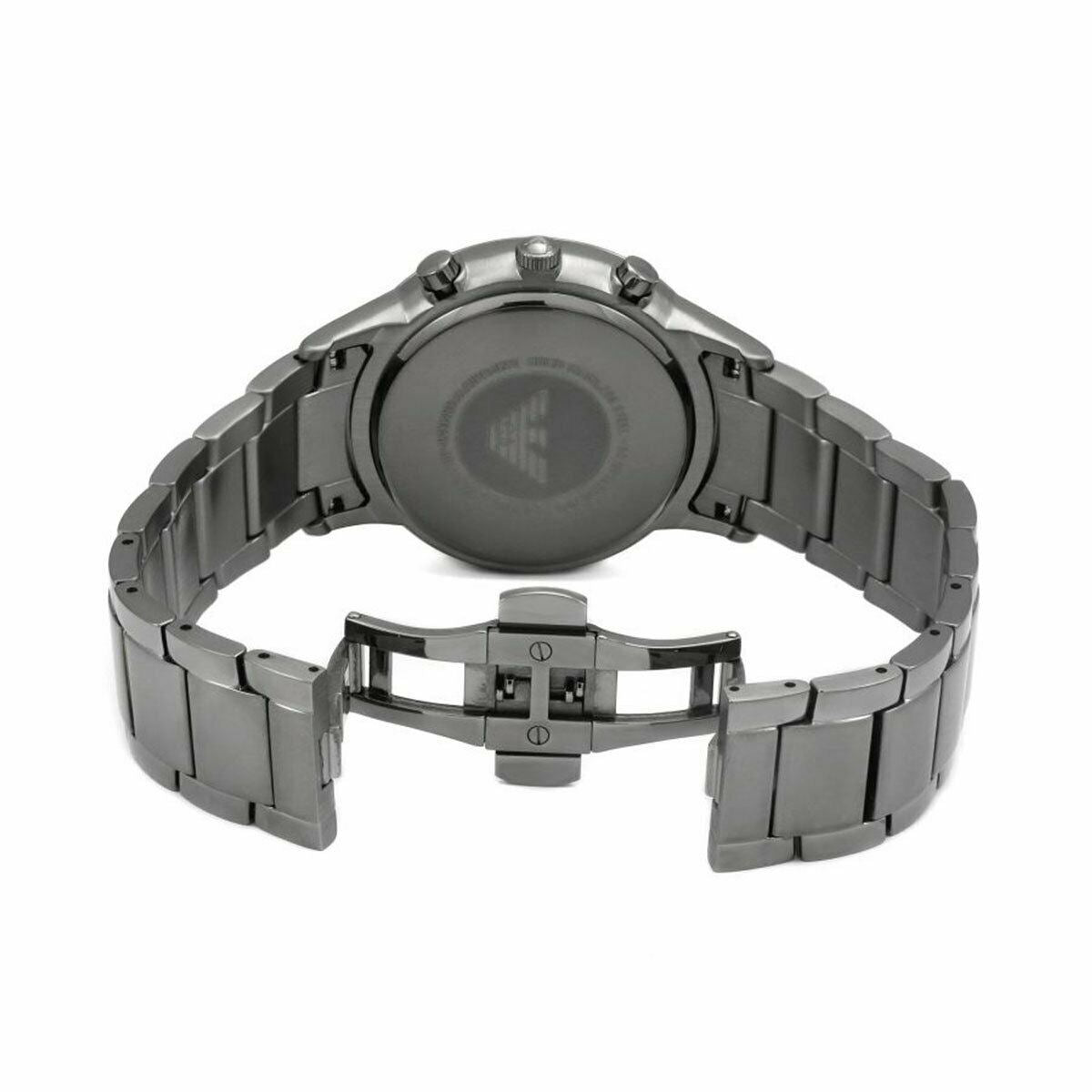 Emporio Armani AR11215 Chronograph Blue Dial Gunmetal Strap Men's Watch Emporio Armani AR11215 Chronograph Blue Dial Gunmetal Strap Men's Watch